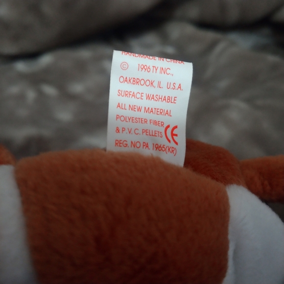 RARE TY "Chip" Beanie Baby, 1996 PVC & ERRORS - Picture 11 of 12